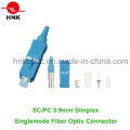 Sc PC 0.9mm Simplex Singlemode Fiber Optic Connector